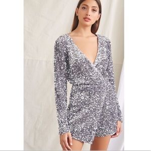 Silver Sequin Cocktail Romper! ✨